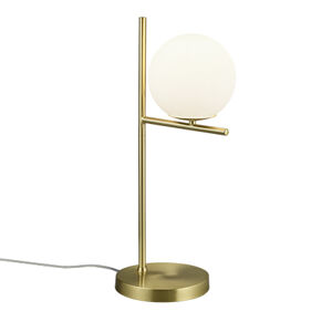 Stolná lampa v štýle Art Deco zlatá s opálovým sklom - Flore