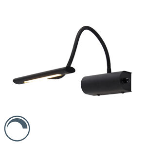 Dizajnové nástenné svietidlo čierne 18,5 cm vrátane LED so stmievačom - Tableau