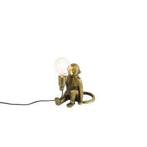 Vintage stolná lampa mosadz - Monkey Det
