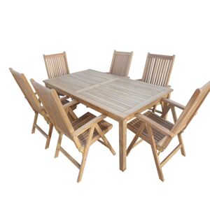 TEXIM GARDEN II - záhradný jedálenský stôl GARDEN II + 6 x stolička EDY