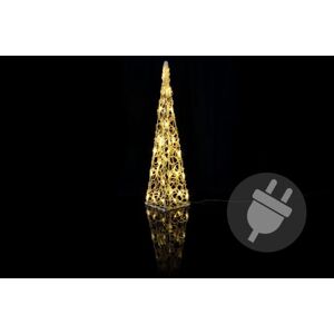 Nexos 206 Vianočná dekorácia - Akrylový kužeľ - 60 cm, teple biely + trafo