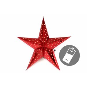 Nexos 32548 Vianočná dekorácia - hviezda s časovačom - 60 cm, 10 LED, červená