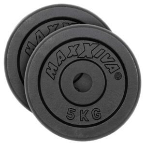 MAXXIVA 81731 Sada 2 závaží na činky celkom 10 kg, liatina, čiern
