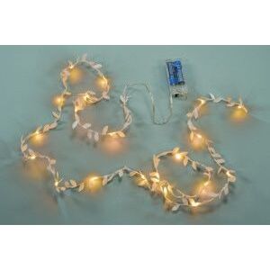 Nexos 90842 Vianočné LED osvetlenie - teple biele, 20 LED, látkové lístky