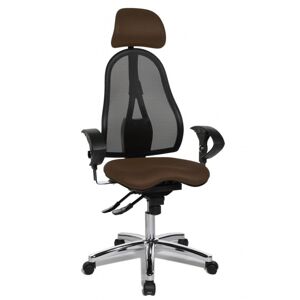 Topstar Topstar - obľúbená kancelárska stolička Sitness 45 - hnedá, plast + textil + kov