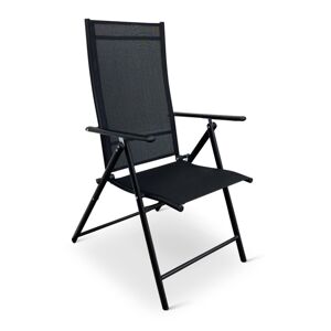 TEXIM PIA - záhradná polohovacia stolička, oceľ + textil