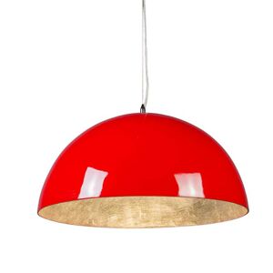 Závesná lampa Magna lesklá 55cm červená so striebornou farbou