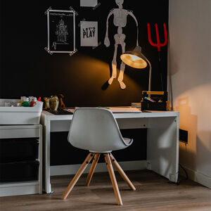 Priemyselná stolová lampa sivá nastaviteľná - Pixa