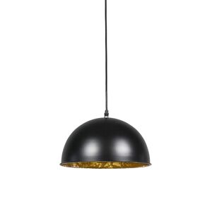 Priemyselná závesná lampa čierna so zlatom 30 cm - Magna