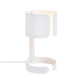 Dizajnová stolná lampa biela - valčík