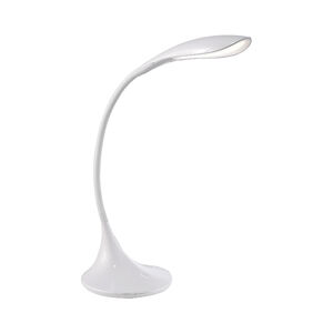 Dizajnová zahnutá stolová lampa stmievateľná biela vrátane LED - Lilu