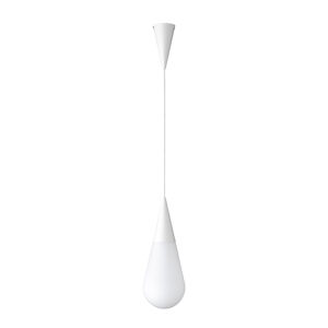 Dizajnové závesné svietidlo v tvare kvapky biele - Toulon