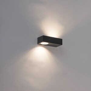 Moderné predĺžené vonkajšie nástenné svietidlo čierne vrátane LED - Jens