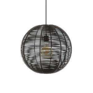 Dizajnová okrúhla závesná lampa čierna 50cm - ruleta