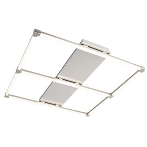 Dizajnové hranaté stropné svietidlo oceľové vrátane LED - Plazas basic