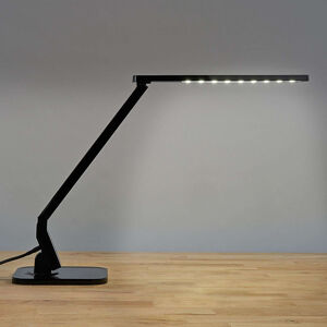 Dizajnová stolná lampa čierna vrátane LED s dotykovým stmievačom - Eleni