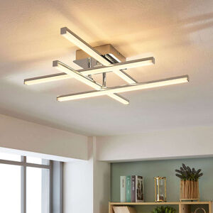 Moderné stropné svietidlo chróm vrátane LED 3-stupňového stmievania - Korona