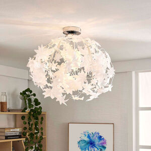 Dizajnové okrúhle stropné svietidlo biele - Feder