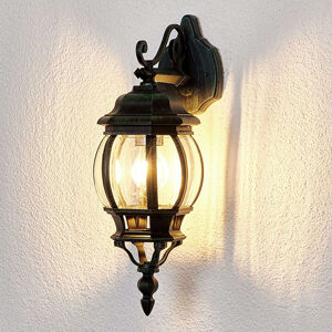 Romantická vonkajšia lampa čierna IP44 - Theodor