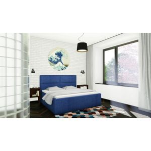 Slumberland BELFAST MISTRAL - posteľ s výrazným čelom a úložným priestorom 80 x 220 cm, celočalúnená + lamino