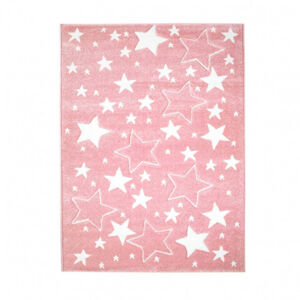 Detský koberec Hviezdy Bueno 1325 ružový