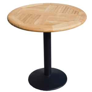 FaKOPA s. r. o. VARENA - Jedálenský stôl  ⌀ 75cm, teak + kov