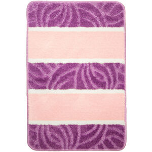 Kúpeľňový koberček MURCIA ružový / fialový, lístie