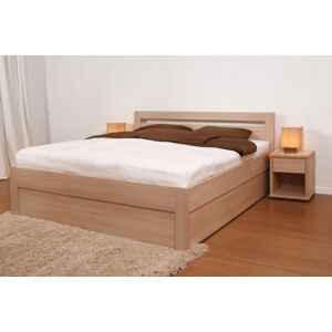 BMB MARIKA KLASIK - masívna dubová posteľ s úložným priestorom 140 x 200 cm, dub masív