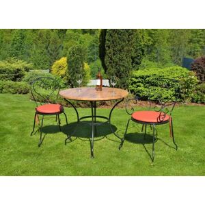 IRON-ART MONTPELIER - štvornohý záhradný stôl - stolová doska ∅ 85 cm - plech, kov