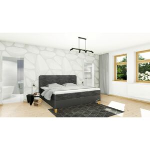 Slumberland BEDFORD - posteľ s matracom, úložným priestorom aj roštom, celočalúnená + lamino