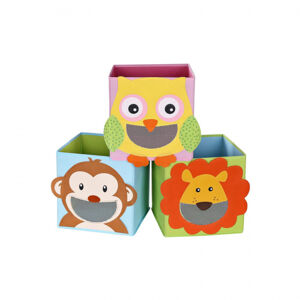 Detské stohovateľné boxy na hračky RFB01KU (3 ks)