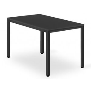 Jedálenský stôl TESSA čierny s čiernymi nohami