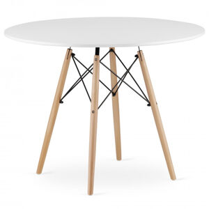 Okrúhly stôl TODI 100 cm biely