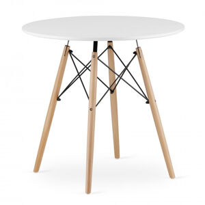 Okrúhly stôl TODI 80 cm biely