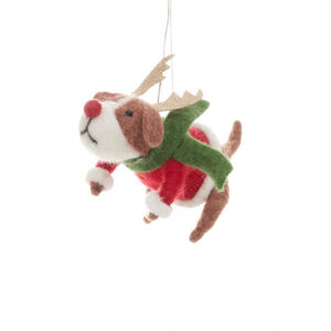 Vianočná ozdoba PETTIES psík s rohmi 863924